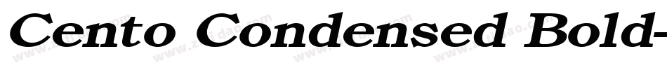 Cento Condensed Bold字体转换